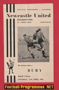 Newcastle United v Bury 1964