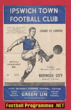 Ipswich Town v Norwich City 1953