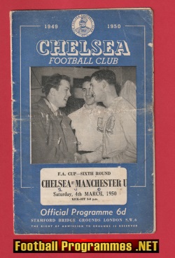 Chelsea v Manchester United 1949 – Multi Autographed SIGNED