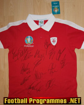England Football Team Signed Shirt – Multi Autographed Euro 2020
