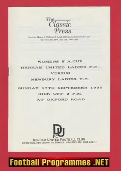Denham United Ladies v Nebury Ladies 1995 - Womens Football