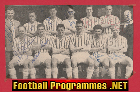 Brighton Hove Albion Football Club 50s Multi Autographed SIGNED