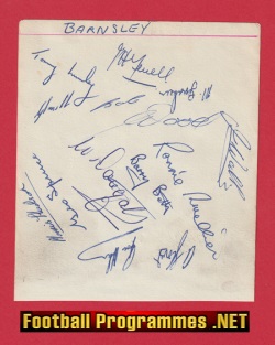 Barnsley Football Club Multi Autographed SIGNED 1952 – 1953