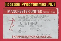 Manchester United v Flamengo 1986 - Football Ticket Brazil Team