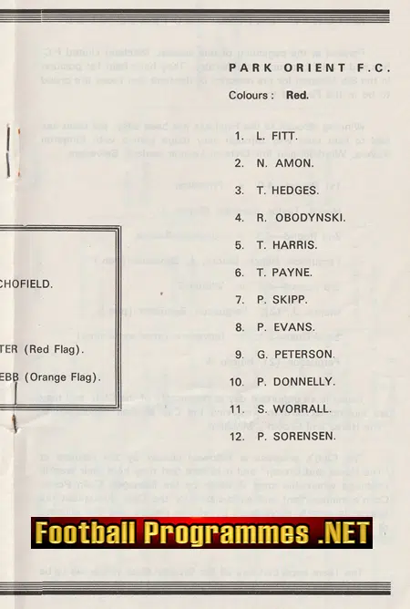 Mitcham United v Park Orient 1970 Invicta Senior Cup Final Epsom