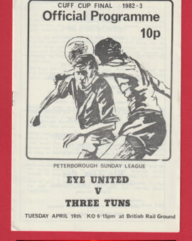 Eye United v Three Tuns 1983 Peterborough Sundy League Cup Final