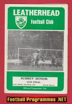 Woking v Tooting Micham 1978 Surrey Senior Cup Final Leatherhead