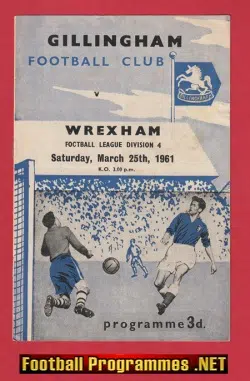 Gillingham v Wrexham 1961
