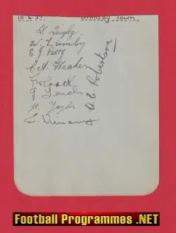Grimsby Town Football Club Multi Autographed Team 1936 37 SIGNED
