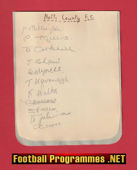 Notts County Football Club Multi Autographed Team 1936 37 SIGNED