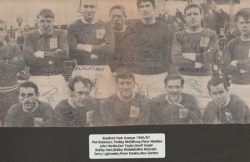 Bradford Park Avenue Football Club Multi Autographed 1966 SIGNED