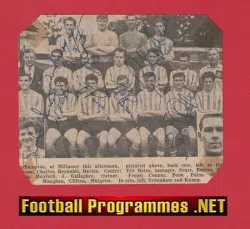 Southampton Football Club Multi Autographed SIGNED 1960 - 1961