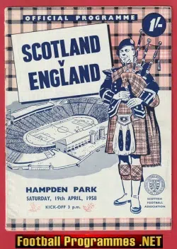 Scotland v England 1958 - Bobby Charlton First Game