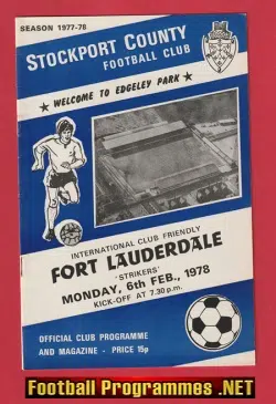 Stockport County v Fort Lauderdale 1978 - Friendly USA America