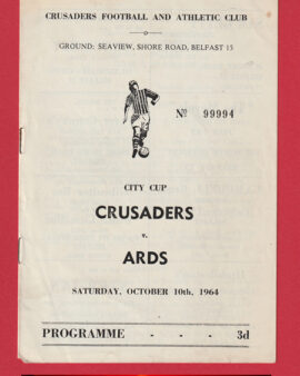 Crusaders v Ards 1964 – Ireland Irish