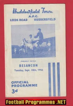 Huddersfield Town v Besancon 1956 - Friendly Match France Team