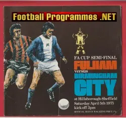 Fulham v Birmingham City 1975 - FA Cup Semi Final