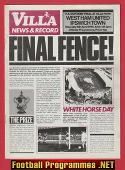 West Ham United v Ipswich Town 1975 – FA Cup Semi Final