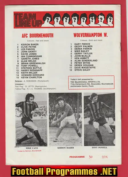 Bournemouth v Wolves 1974 - Multi Testimonial Match
