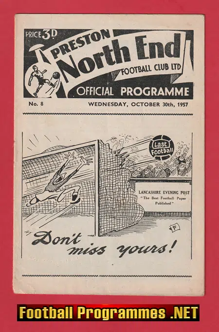 Preston North End v Gwardia Warsaw 1957 – Friendly Match 1950s