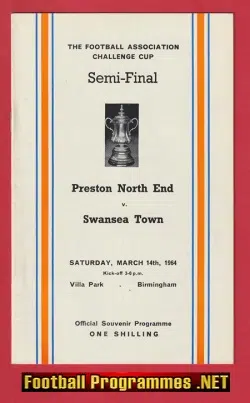 Swansea Town v Preston 1964 - FA Cup Semi Final at Birmingham