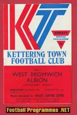 Kettering Town v WBA 1976 – Centenary Match