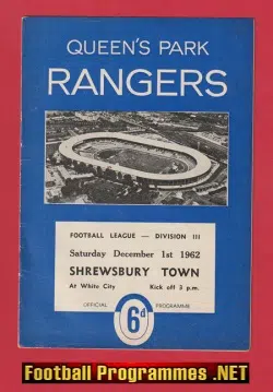 Queens Park Rangers v Shrewsbury Town 1962 - QPR