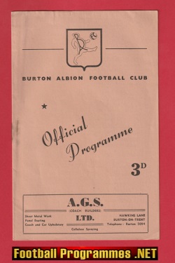 Burton Albion v Ashford Town 1961
