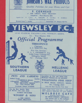 Yiewsley v Hitchin Town 1962 – Centenary Cup Final