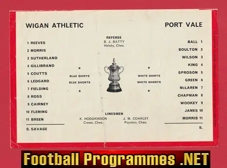 Wigan Athletic v Port Vale 1969 - FA Cup Repaly Old Trafford