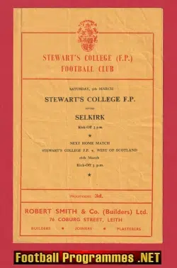 Stewarts College Rugby v Selkirk 1957 - Scotland