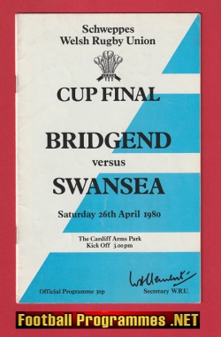 Bridgend Rugby v Swansea 1980 – Welsh Rugby Cup Final