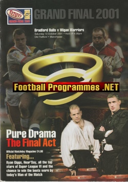 Bradford Rugby v Wigan 2001 – Cup Final + Ticket