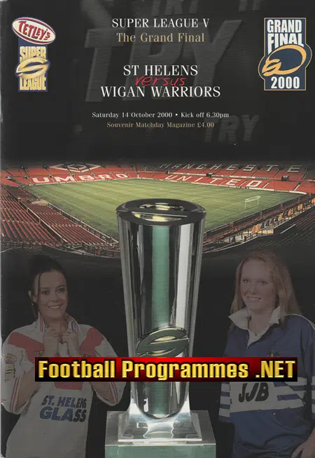 St Helens Rugby v Wigan 2000 - Cup Final + Ticket
