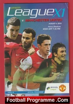 Aircity League v Manchester United 2010 - Republic Of Ireland - football programme