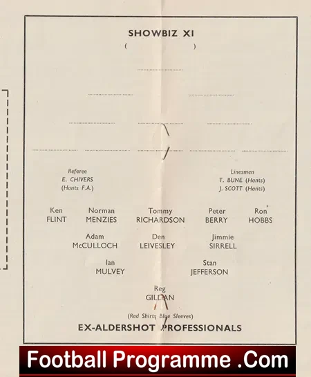 Aldershot v Ex Aldershot Professionals 1964 - Plus David Frost