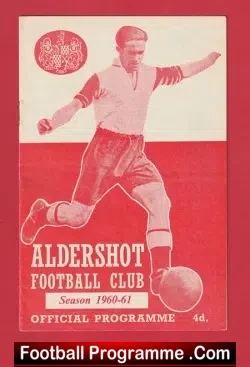 Aldershot v Millwall 1961 - football programme