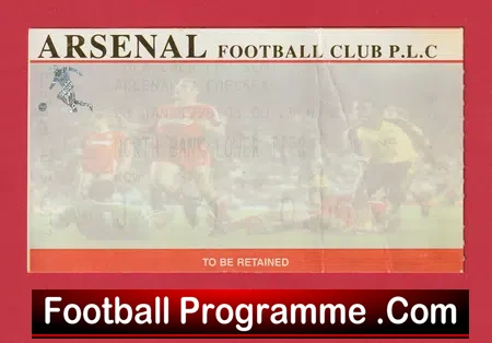 Arsenal v Chelsea 1998 – Football Ticket