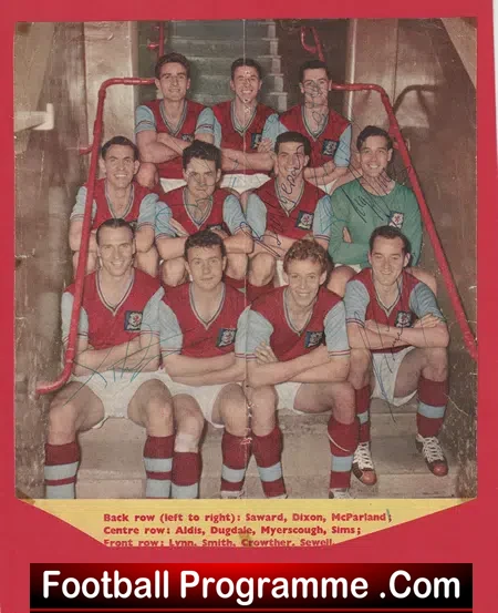Aston Villa Football Club 1960’s – Multi Autographed SIGNED