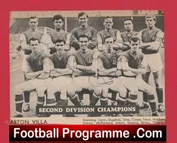 Aston Villa Football Club Multi Autographed SIGNED 1959