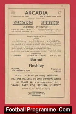 Barnet v Finchley 1949 – at Underhill 1940s