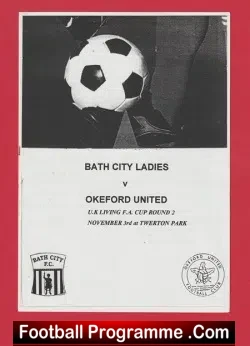 Bath City Ladies v Okeford United 1990's - Womens Football - football programme