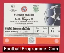 Bayern Munich v Glasgow Celtic 2003 – Football Ticket Germany