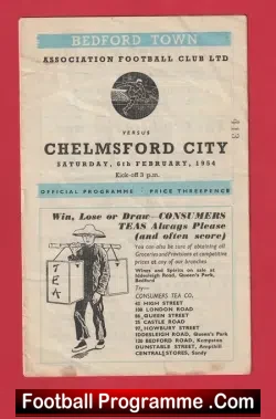 Bedford Town v Chelmsford City 1954 – 1950s