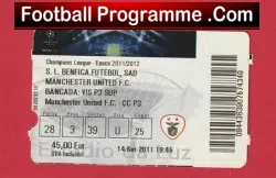 Benfica v Manchester United 2011 – Football Ticket Portugal