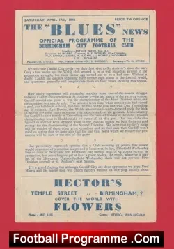 Birmingham City v Cardiff City 1948 – 1940s
