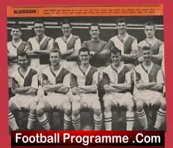 Blackburn Rovers Football Club 1950s - Multi Autographed SIGNED - football programme
