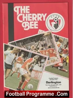 Bournemouth v Darlington 1979 - football programme