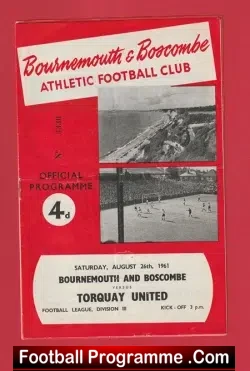 Bournemouth v Hull City 1960 - football programme