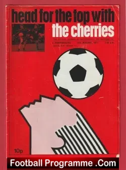 Bournemouth v Portsmouth 1971 - football programme